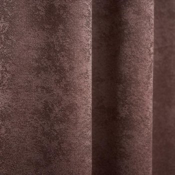 Штора портьерная Витерра Канвас-велюр 135х260см коричневый 2 шт