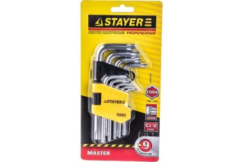 Набор ключей имбусовых Stayer T10xT50мм 9шт