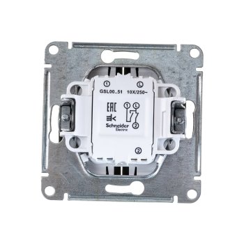Выключатель встраиваемый Schneider Electric Glossa 2 кл. антрацит без подсветки
