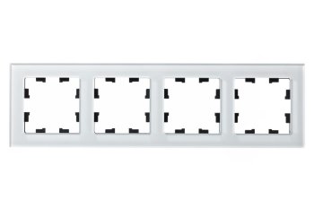 Рамка Schneider Electric AtlasDesign Nature 4 поста, цвет органическое стекло белый
