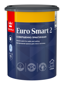 Краска водно-дисперсионная Tikkurila Euro Smart 2 основа для колеровки основа А 0,9 л