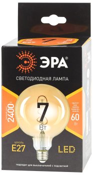 Лампа светодиодная Эра E27 7Вт 2400К теплый белый свет