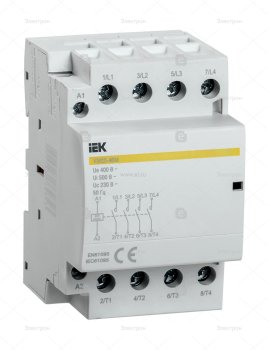 Контактор модульный IEK КМ 25А 400В 4НО