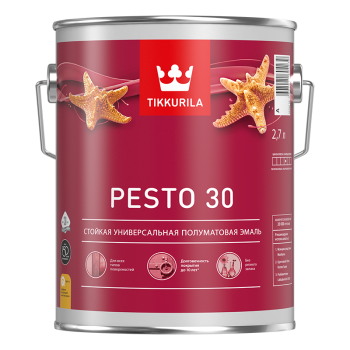 Эмаль алкидная универсальная Pesto 30 Тиккурила основа А 2,7 л
