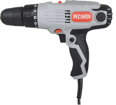 Дрель-шуруповерт сетевая РЕСАНТА СШ-550-2 550Вт 36Нм