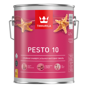 Эмаль алкидная универсальная Pesto 10 Тиккурила основа А 2,7 л