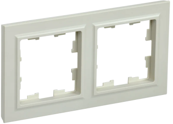 Рамка IEK Brite 2 поста, цвет бежeвый