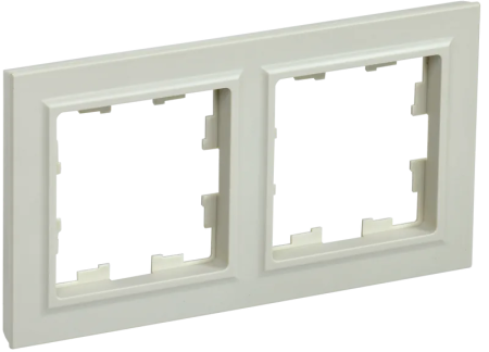 Рамка IEK Brite 2 поста, цвет бежeвый
