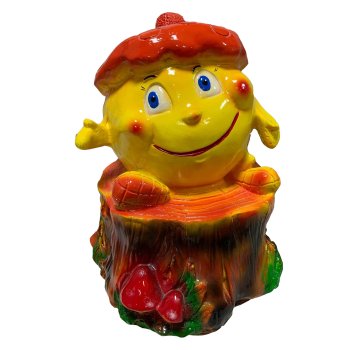Садовая фигура Колобок на пне 57 см