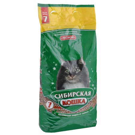 Наполнитель древесный Сибирская кошка Лесной 7 л