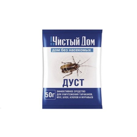 Дуст от тараканов и клопов Чистый дом 50 мл, в упак.1 шт.