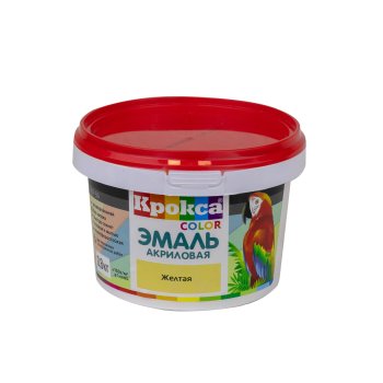 Эмаль акриловая универсальная Крокса Завод Диола жёлтая 0,8 кг