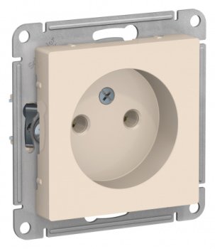 Розетка силовая встраиваемая Schneider Electric AtlasDesign без заземления бежeвый