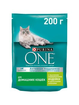 Корм сухой для кошек Purina One Индейка злаки  200г