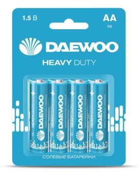 Батарейка солевая DAEWOO Heavy Duty R6 4шт/уп.