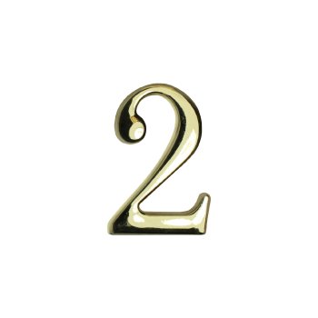Цифра дверная №2 золото металл