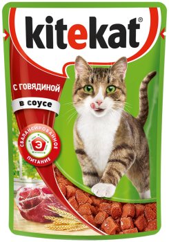 Корм консервированный для кошек Kitekat Говядина 85г