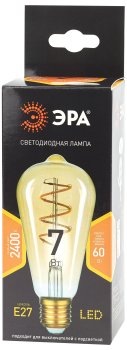 Лампа светодиодная Эра E27 7Вт 2400К теплый белый свет