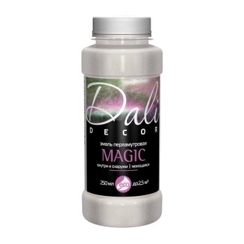 Эмаль акриловая декоративная DECOR Magic Dali серебро 0,25 л
