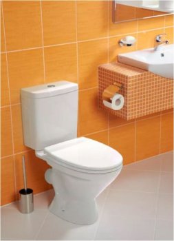 Унитаз-компакт Santek ЛИГА напольный  выпуск косой