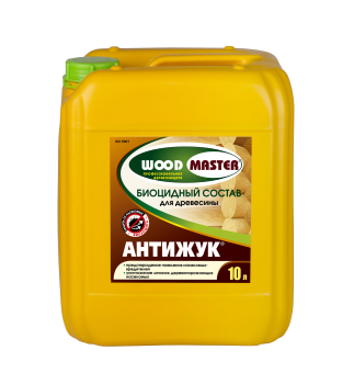 Антисептик WOODMASTER Антижук биозащитный бесцветный 10 л