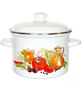 Кастрюля Итальянская кухня 1,5 л эмалированная сталь