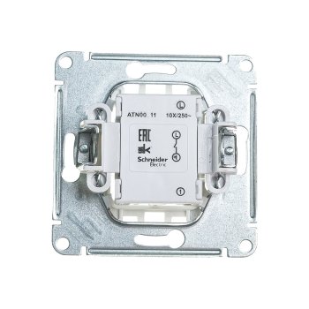Выключатель встраиваемый Schneider Electric AtlasDesign 1 кл. карбон без подсветки