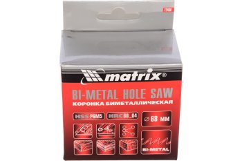 Коронка Matrix BIMETAL 68 мм по металлу