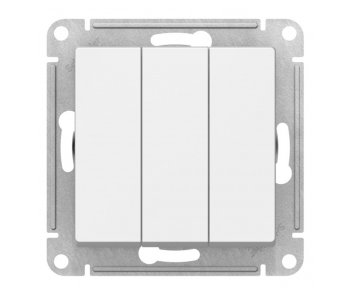 Выключатель встраиваемый Schneider Electric AtlasDesign 3 кл. белый без подсветки