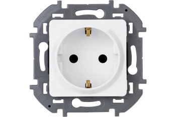 Розетка силовая встраиваемая Legrand Inspiria с заземлением белый