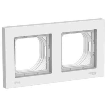 Рамка Schneider Electric AtlasDesign Aqua IP44 2 поста, цвет белый