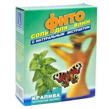 Соль для ванны linstek 500г Крапива