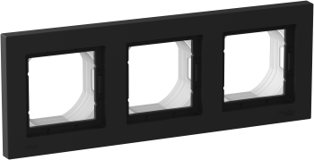 Рамка Schneider Electric AtlasDesign Aqua IP44 3 поста, цвет карбон