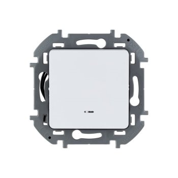 Выключатель встраиваемый Legrand Inspiria 1 кл. белый с подсветкой