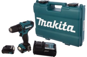 Дрель-шуруповерт аккумуляторная Makita DF333DWYE Li-lon 12В 2x1,5Ач 30Нм