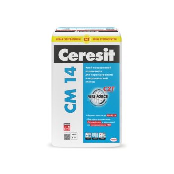 Клей для плитки и керамогранита CM14 Extra Ceresit 25 кг