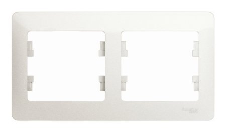 Рамка Schneider Electric Glossa 2 поста, цвет перламутр