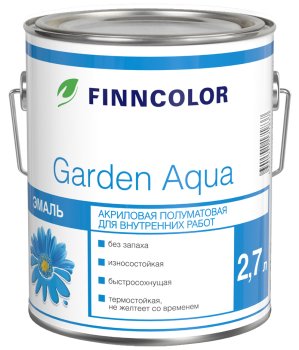 Эмаль акриловая универсальная Garden Aqua Finncolor основа А 2,7 л