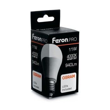 Лампа светодиодная Feron Pro E27 11Вт 4000К нейтральный белый свет