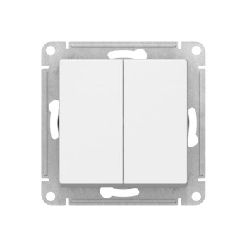 Выключатель встраиваемый Schneider Electric AtlasDesign 2 кл. белый без подсветки