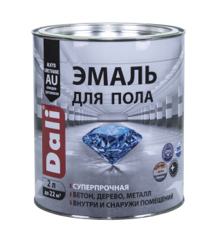 Эмаль Dali алкидно-уретановая для полов бежевая RAL 7032 2 л глянцевая
