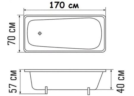 Ванна Антика Белая орхидея стальная 170х70см