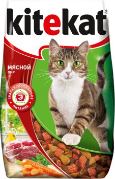 Корм сухой для кошек Kitekat Мясной пир  800г