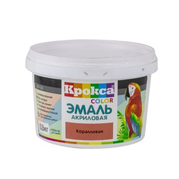 Эмаль акриловая универсальная Крокса Завод Диола коралловая 0,8 кг