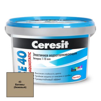 Затирка CE40 Ceresit багама беж 2 кг