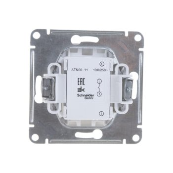 Выключатель встраиваемый Schneider Electric AtlasDesign 1 кл. белый без подсветки