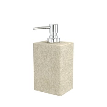 Дозатор для жидкого мыла STONE NATURAL полирезина цвет бежевый