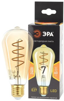 Лампа светодиодная Эра E27 7Вт 2400К теплый белый свет
