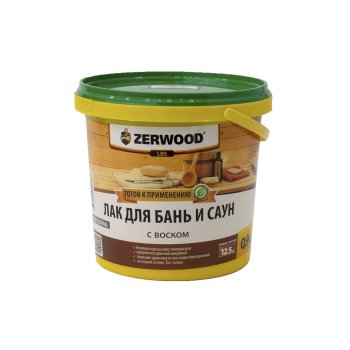 Лак Ижсинтез Zerwood для сауны и бани бесцветный 0,9 кг глянцевый