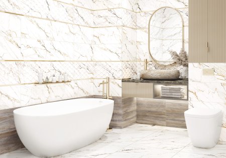 Плитка настенная Detroit, Calacatta, Gold